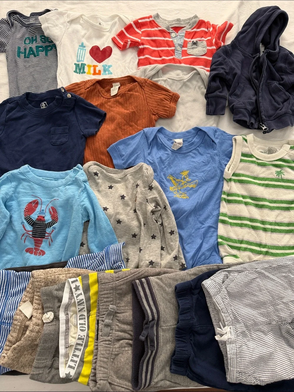 GAP Kids Mixed Tees & Hoodie - Navy, Blue, Red, Orange, Gray, White, Green